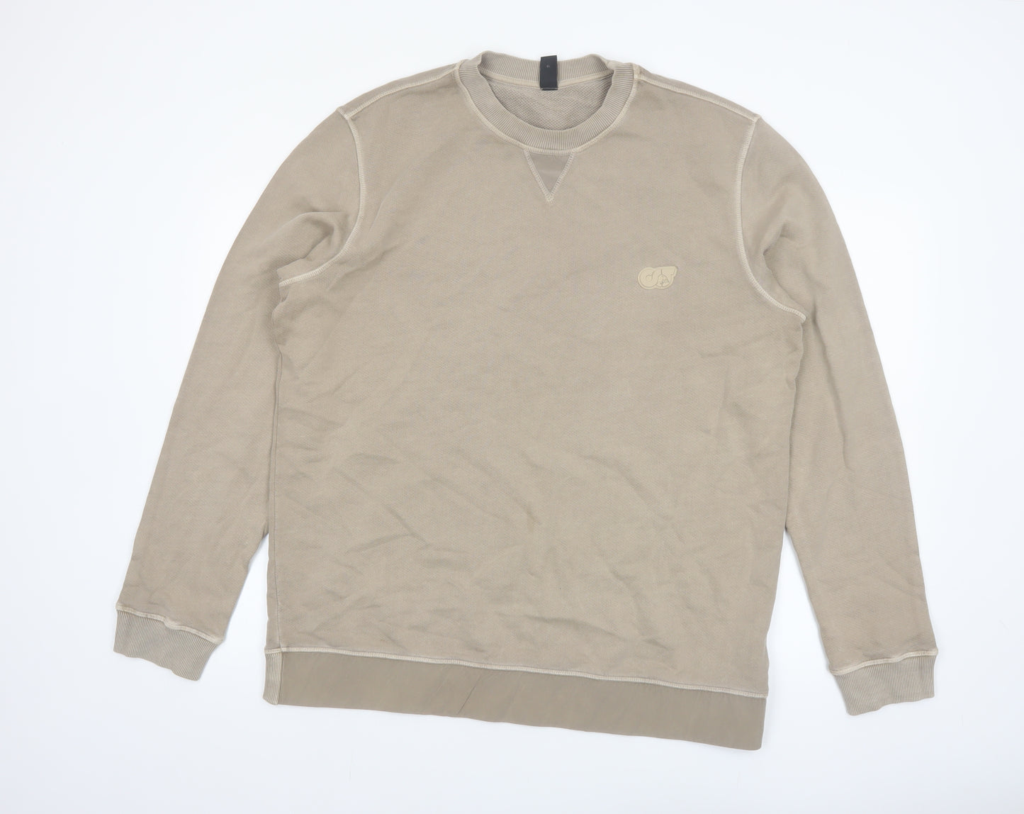 AlphaTauri Mens Beige XL Pullover Sweatshirt Crew Neck Long Sleeve