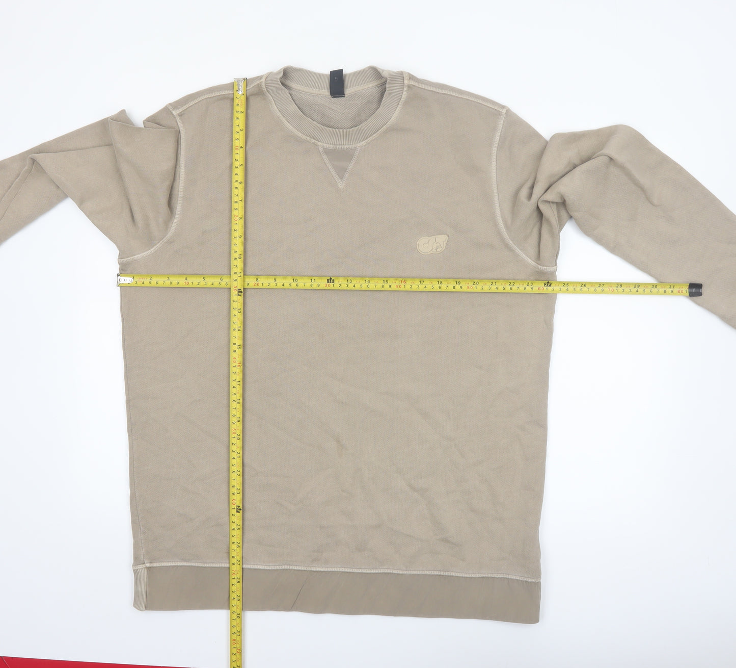 AlphaTauri Mens Beige XL Pullover Sweatshirt Crew Neck Long Sleeve