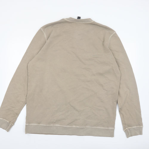 AlphaTauri Mens Beige XL Pullover Sweatshirt Crew Neck Long Sleeve