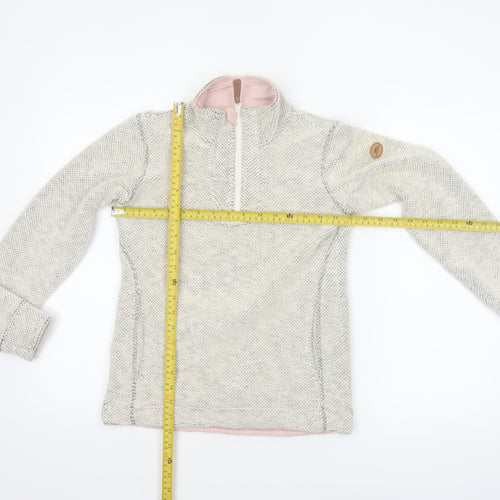 Trespass Women's Beige 1/4 Zip Fleece Pullover Sweatshirt XS