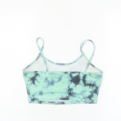 SHEIN Women's Green Tie-Dye Camisole Crop Tank Top Size S