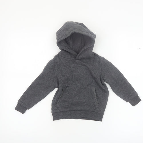 Firetrap Boys Dark Grey Pullover Hoodie 2-3 Years Fleece Lined Casual