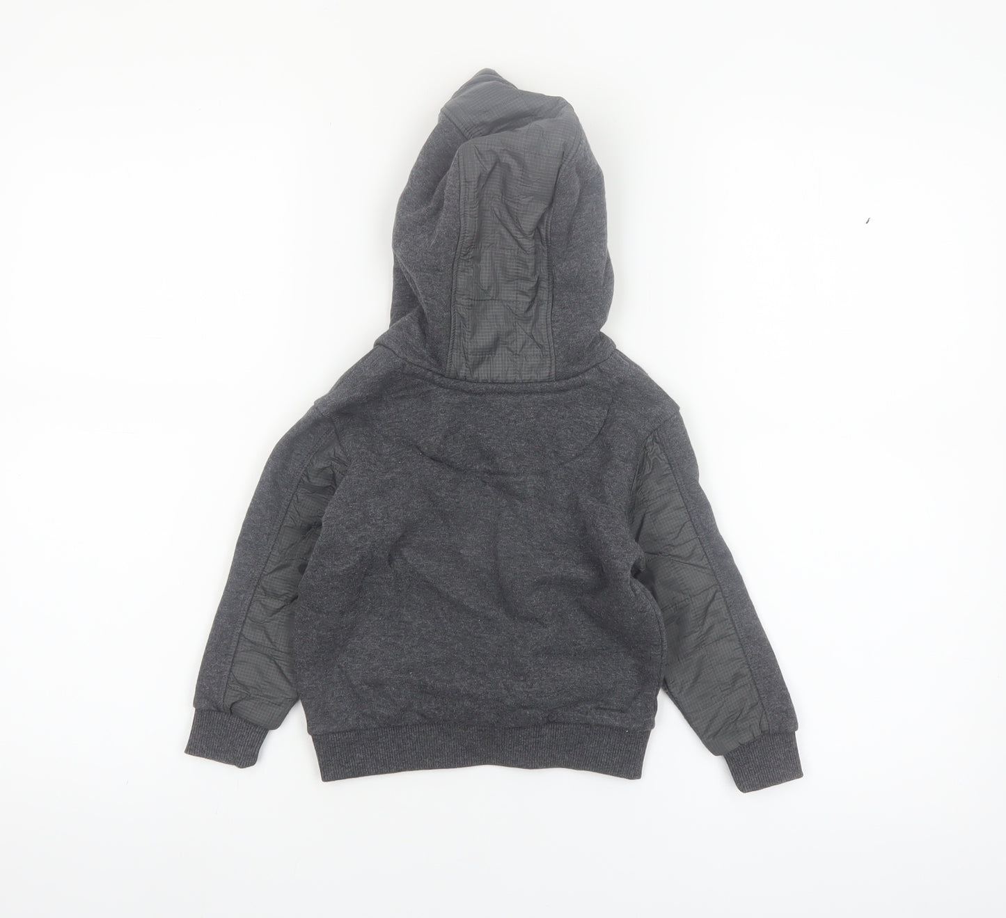 Firetrap Boys Dark Grey Pullover Hoodie 2-3 Years Fleece Lined Casual