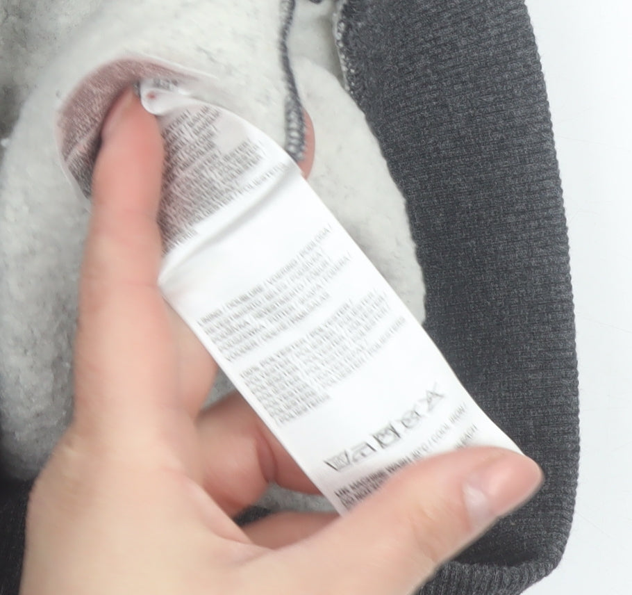 Firetrap Boys Dark Grey Pullover Hoodie 2-3 Years Fleece Lined Casual