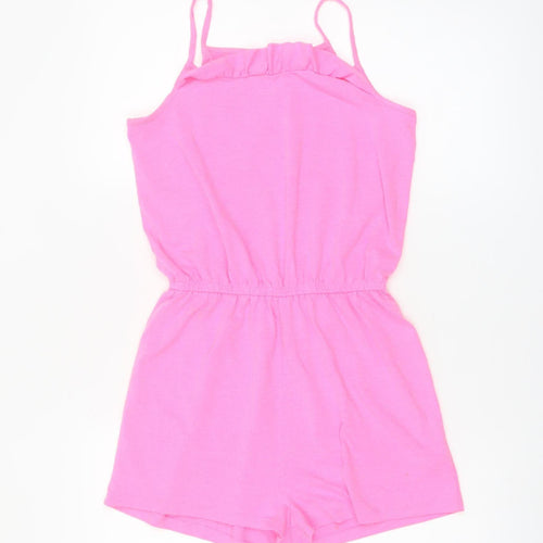 F&F Girls Pink Jersey Sleeveless Playsuit 12-13 Years