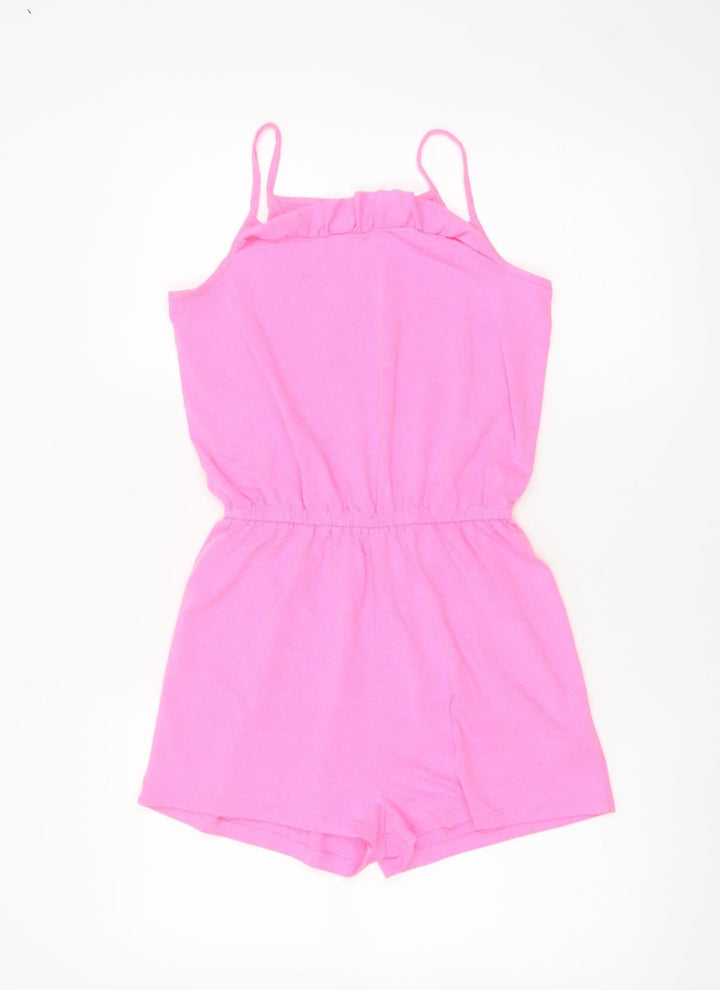 F&F Girls Pink Jersey Sleeveless Playsuit 12-13 Years