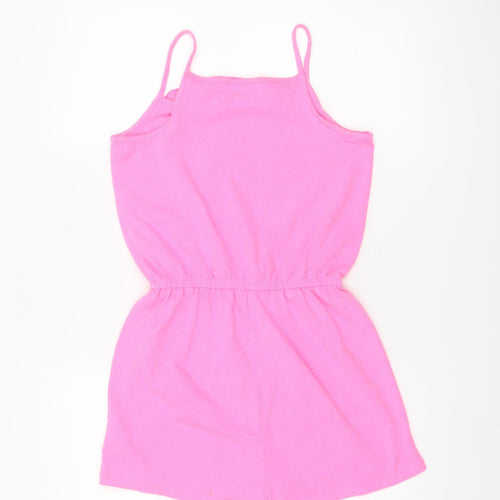 F&F Girls Pink Jersey Sleeveless Playsuit 12-13 Years