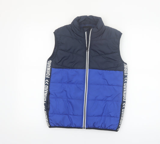 Name It Boys Blue Colourblock Padded Bodywarmer 12 Years