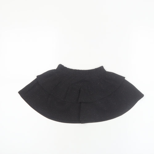 Primark Girls Black Glitter Pettiskirt 18-24 Months Elastic Waist Party Skirt