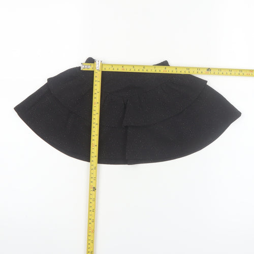 Primark Girls Black Glitter Pettiskirt 18-24 Months Elastic Waist Party Skirt