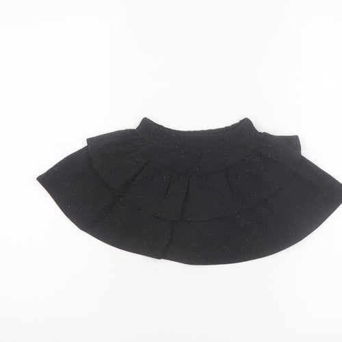 Primark Girls Black Glitter Pettiskirt 18-24 Months Elastic Waist Party Skirt
