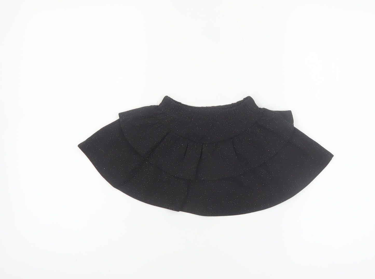 Primark Girls Black Glitter Pettiskirt 18-24 Months Elastic Waist Party Skirt