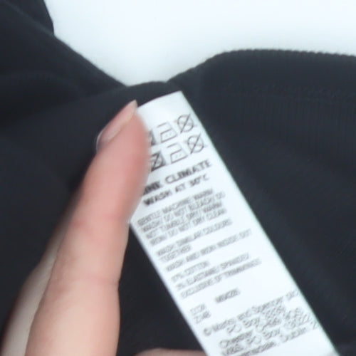 Marks and Spencer Girls Black Knit High Neck Shift Dress 9-10 Years