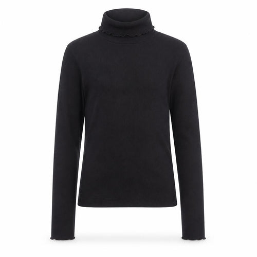 River Island Girls Black Long Sleeve Roll Neck Top 9-10 Years