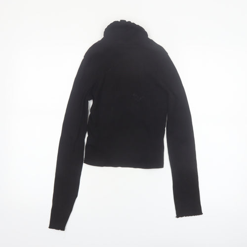 River Island Girls Black Long Sleeve Roll Neck Top 9-10 Years