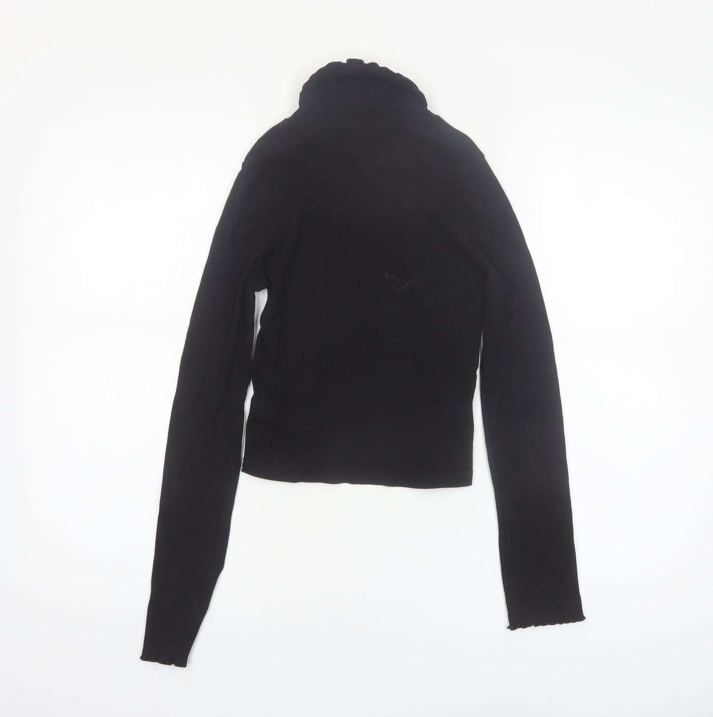 River Island Girls Black Long Sleeve Roll Neck Top 9-10 Years