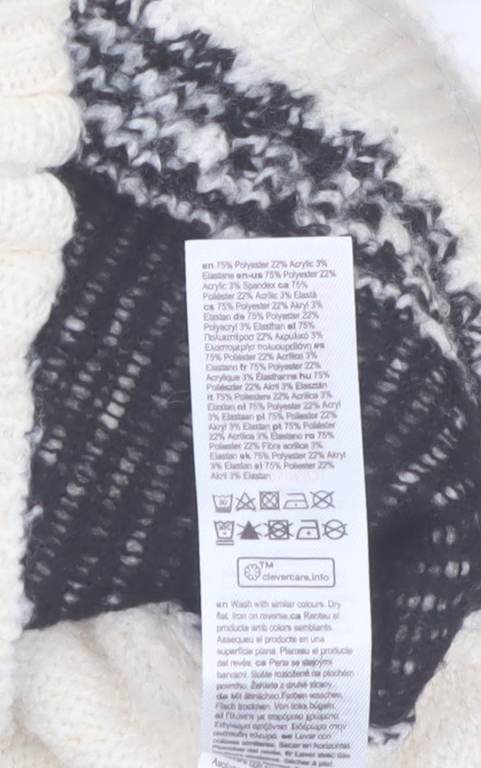 Primark Girls Cream Fair Isle Alpine Ski Full Zip Cardigan 10-11 Years