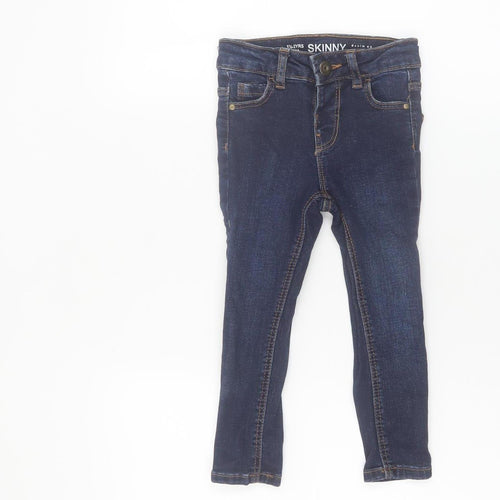 Denim Co Boys Blue Skinny Jeans 18-24 Months Cotton Blend