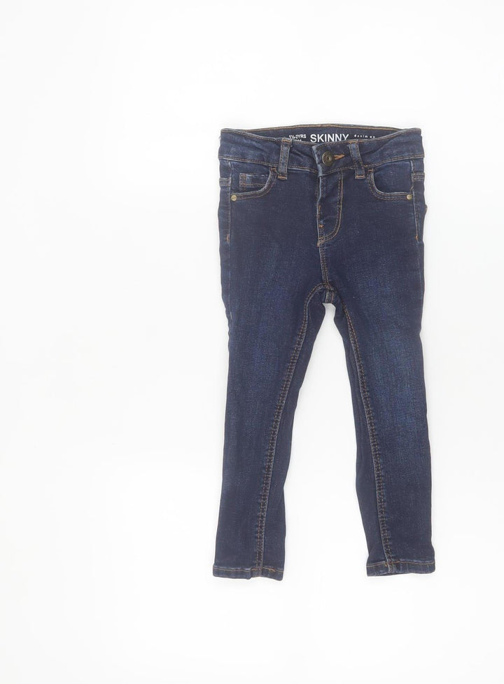Denim Co Boys Blue Skinny Jeans 18-24 Months Cotton Blend
