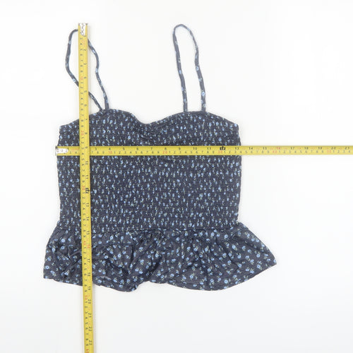 Primark Women's Blue Floral Camisole Top Medium