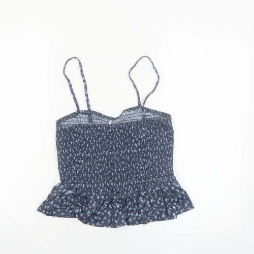 Primark Women's Blue Floral Camisole Top Medium