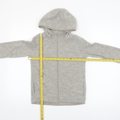 Dunnes Stores Boys Grey Full Zip Hoodie Age 8-9 Years Polyester Fleece