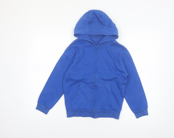 Dunnes Stores Boys Blue Full Zip Hoodie Size 8-9 Years Cotton Blend
