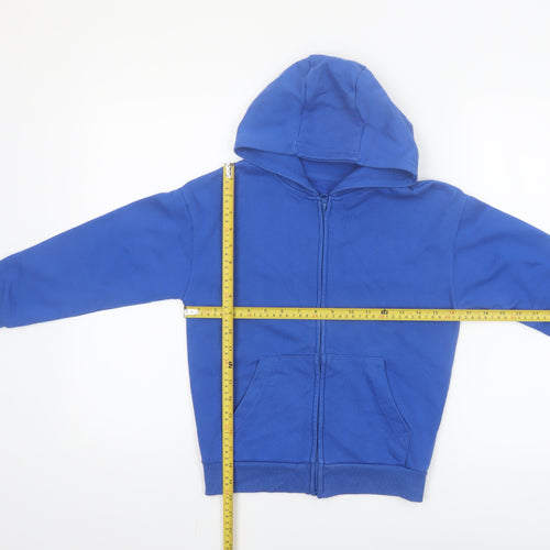 Dunnes Stores Boys Blue Full Zip Hoodie Size 8-9 Years Cotton Blend