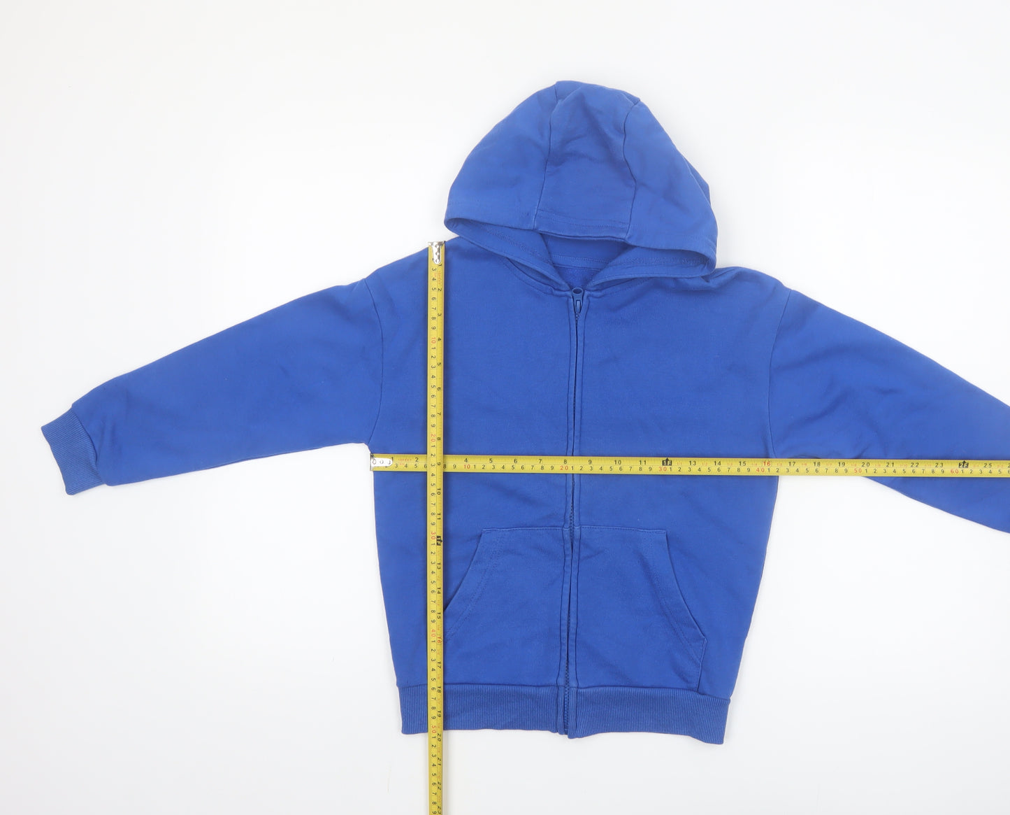 Dunnes Stores Boys Blue Full Zip Hoodie Size 8-9 Years Cotton Blend
