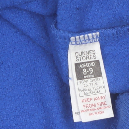 Dunnes Stores Boys Blue Full Zip Hoodie Size 8-9 Years Cotton Blend