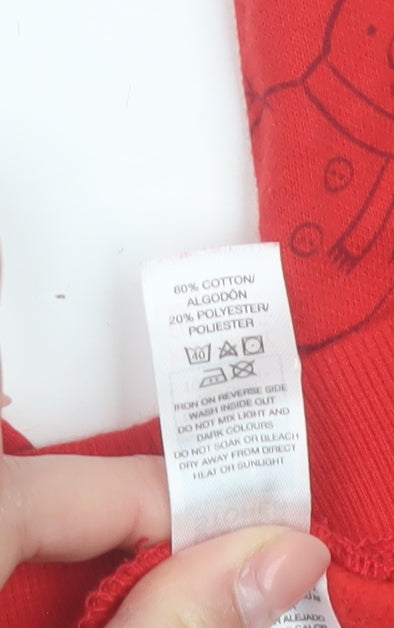 Dunnes Stores Boys Red Christmas Jogger Trousers 3-4 Years Cotton Blend