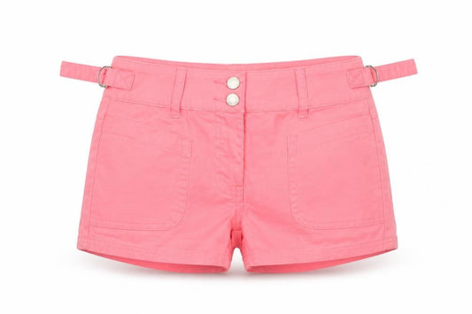 KIT Women's Pink Chino Shorts Size 8 Belted Summer Casual