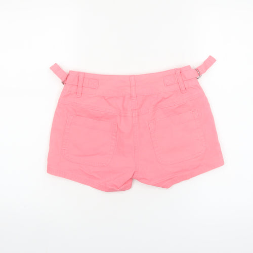 KIT Women's Pink Chino Shorts Size 8 Belted Summer Casual
