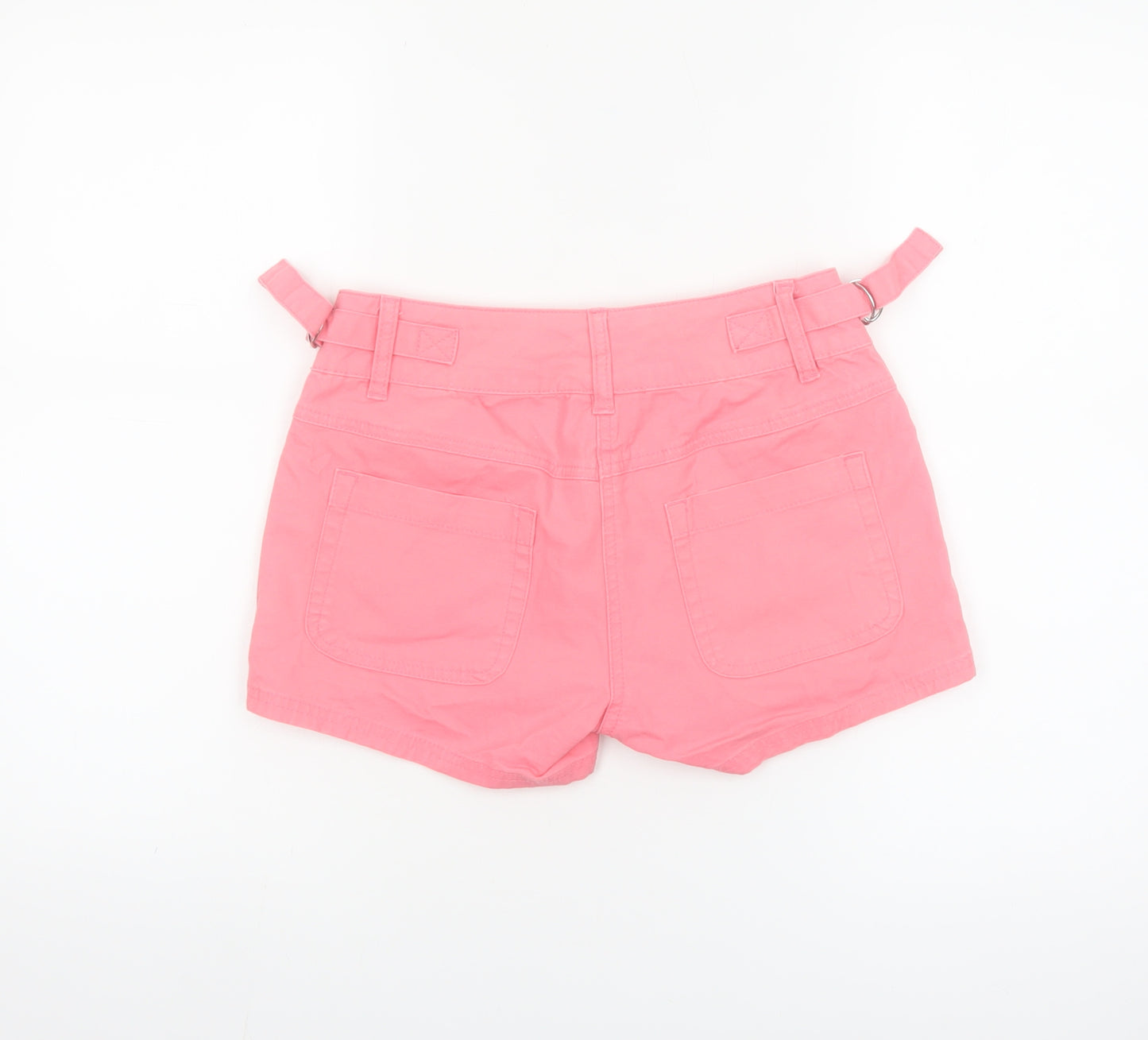 KIT Women's Pink Chino Shorts Size 8 Belted Summer Casual