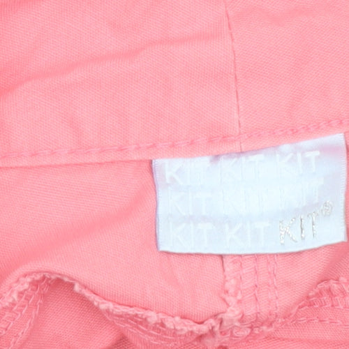 KIT Women's Pink Chino Shorts Size 8 Belted Summer Casual