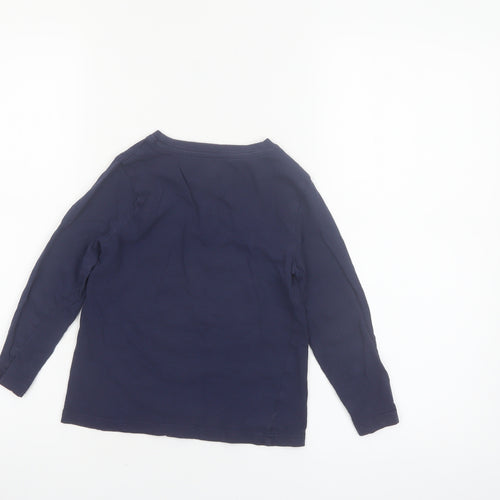 F&F Boys Blue Long Sleeve Dinosaur T-Shirt 5-6 Years Cotton