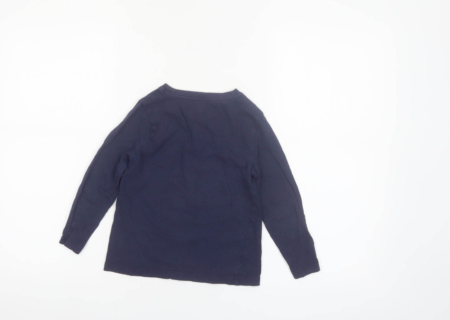 F&F Boys Blue Long Sleeve Dinosaur T-Shirt 5-6 Years Cotton
