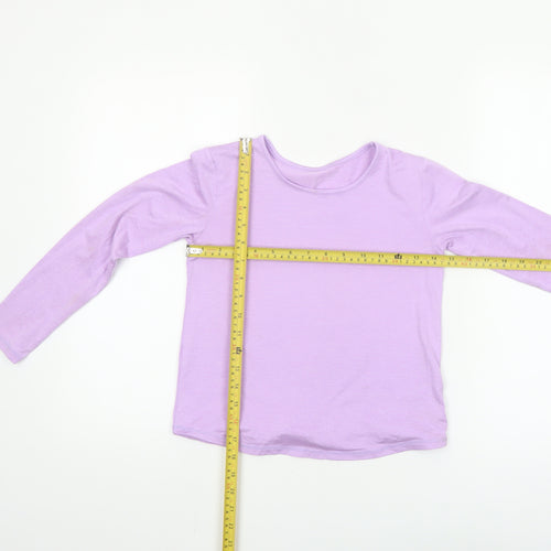 Dunnes Stores Girls Purple Long Sleeve Basic T-Shirt 8-9 Years