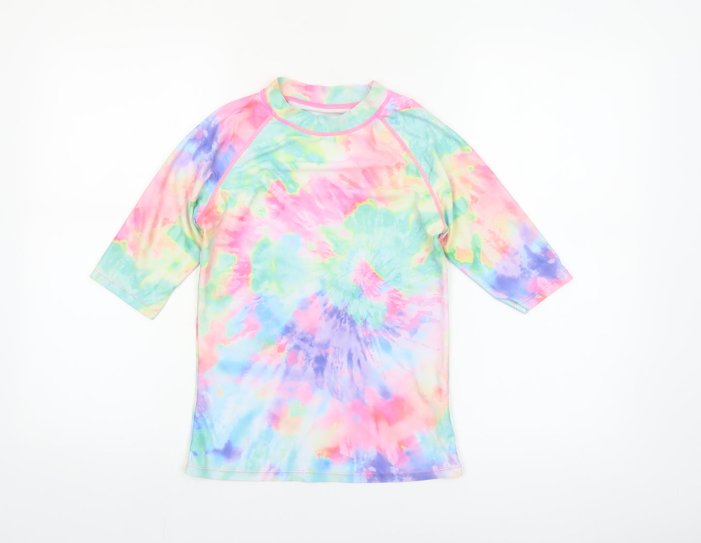 Dunnes Stores Girls Multicoloured Tie-Dye Rash Guard Top 10-11 Years