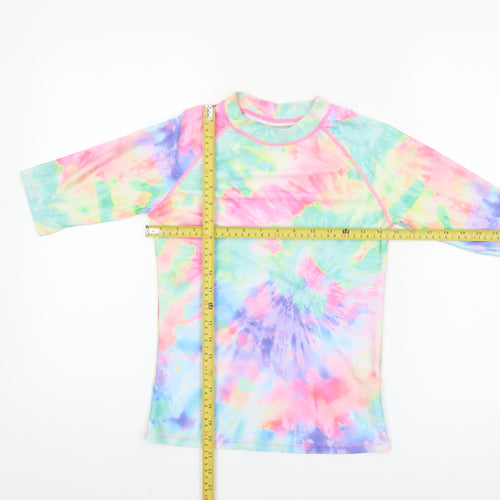 Dunnes Stores Girls Multicoloured Tie-Dye Rash Guard Top 10-11 Years