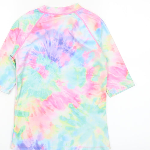 Dunnes Stores Girls Multicoloured Tie-Dye Rash Guard Top 10-11 Years