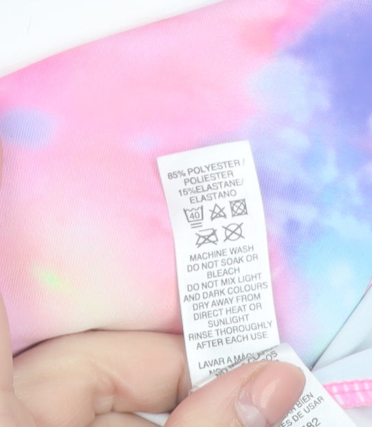 Dunnes Stores Girls Multicoloured Tie-Dye Rash Guard Top 10-11 Years