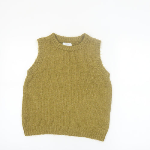 Primark Girls Green Sleeveless Knit Vest 12-13 Years Pullover Jumper