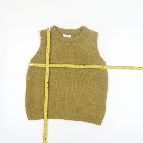 Primark Girls Green Sleeveless Knit Vest 12-13 Years Pullover Jumper