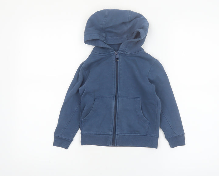 Next Boys Blue Full Zip Hoodie 4 Years Cotton Blend Casual