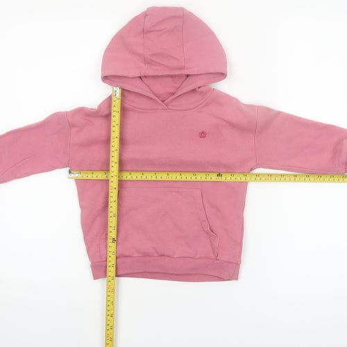 F&F Girls Pink Pullover Hoodie 2-3 Years Cotton Blend