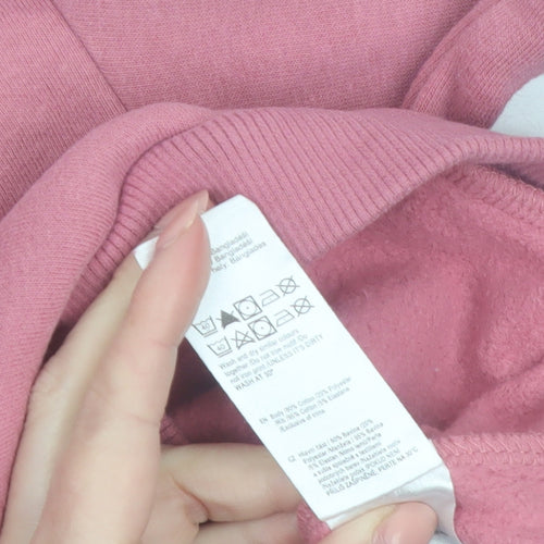 F&F Girls Pink Pullover Hoodie 2-3 Years Cotton Blend