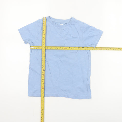 F&F Boys Blue Cotton Short Sleeve Pocket T-Shirt 6-7 Years