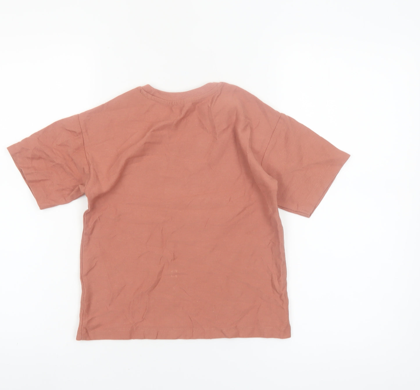 Dunnes Stores Boys Brown Graphic Travel T-Shirt 6-7 Years