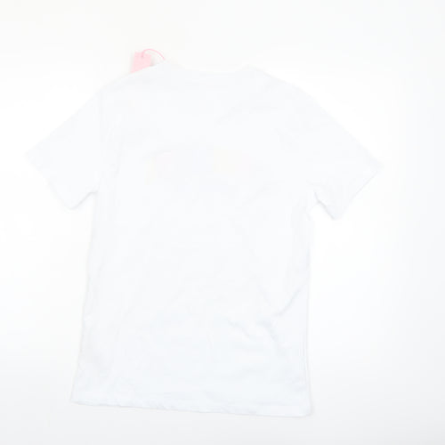 Sonneti Girls White Logo T-Shirt 12–13 Years Lightweight Cotton Top